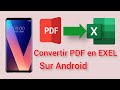 comment convertir un fichier PDF en fichier excel sur Android