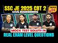 SSC JE CBT 2 2025 | CIVIL ENGINEERING | LIVE MOCK PAPER SOLUTION | SSC JE Civil Paper Solution 04