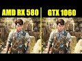Strange Brigade Vulkan GTX 1060 Vs AMD RX 580 Frame Rate Comparison