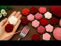 FORK😳EASY ROSE FLOWER ORNAMENTS🎁This is very easy to do💰It is very easy to sell💰 