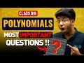 Class 9th Polynomials - Most Important Questions 🔥 | @ShobhitNirwan17