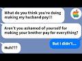【Apple】 On a vacation that my brother is treating us to, his wife accuses … [Compilation]