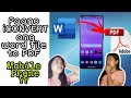 HOW TO CONVERT WORD TO PDF FILE USING MOBILE PHONE