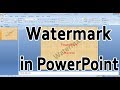 How to Add watermark in PowerPoint | Insert watermark in powerpoint