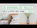 10 Minimalist Rules for a Clutter Free Home in 2026