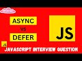 Async \u0026 Defer in JavaScript in Hindi | Async \u0026 Defer | JavaScript Interview Question