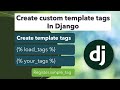 Create template tags in django  // custom template tags in django // Tutorial