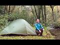 Rainy Forest Solo Wild Camping | Cosy Camp Cooking \u0026 Nature ASMR Sounds