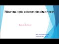Filter Multiple Columns Simultaneously In Excel