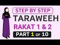 TARAWEEH Part 1 of 10: Female Step-by-Step Beginner's Guide to 2 Rakat Sunnah Taraweeh Prayer