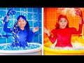 Maddie Fire Girl vs Lily Ice Girl | Hot \u0026 Cold Challenge