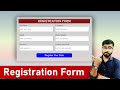 Responsive Registration Form in HTML \u0026 CSS | by Rahul Chaudhary