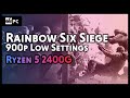 AMD Ryzen 5 2400G | Rainbow Six Siege | 900p Low Settings | WePC Benchmark