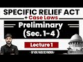 Specific Relief Act (Sec. 1-4) + Case Laws | Vasu Dev Monga | Unacademy Judiciary