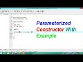 parameterized constructor in c++
