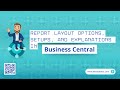 Report Layout Options and Setups Explained in D365 Business Central