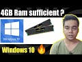 Windows 10 Ram Requirement 🔥🔥 4GB Ram sufficient or not for Windows 10 | Tech Reveal