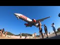Skiathos airport jet blasts and insane low landings 4K