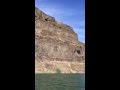 Cow falls from 900 feet from coulee cliff in the Blue Lake basin.   Near Soap Lake area.