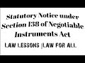 Notice Under Section 138 of N. I. Act | Law Lessons | Law for all