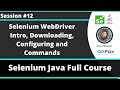 Selenium Java Training - Session 12  - WebDriver Introduction and WebDriver API Commands - Part 1
