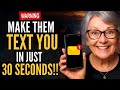 Make Someone TEXT You in 30 Seconds (Without Talking To Them) Law Of Attraction