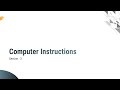 2.3 - Types of Computer Instructions, Memory, Register Reference \u0026 Input-Output Instructions - COA