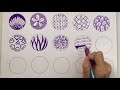 Vẽ 15 họa tiết Zentangle - 15 Zentangle patterns ( part 2)/ Zentangle Art/Art Therapy