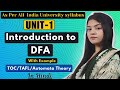 What is DFA? IDeterministic Finite Automata|DFA Construction|TAFl| Automata Theory#learncswitharshi