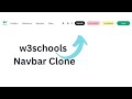w3schools Navbar clone using html css only