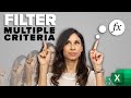 How To Use Excel FILTER Function With Multiple Criteria \u0026 Return Only the Columns You Need