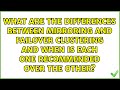 What are the differences between Mirroring and Failover Clustering and when is each one...