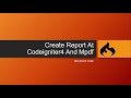 create report at codeigniter4 and mpdf