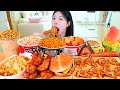 ASMR MUKBANG| Eating Convenience Store Food! Fire noodles, Tteokbokki, Kimbap.