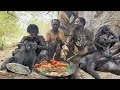 Massive Monkey Feast in the Wild 😱 | Bush Men Prepare an Unbelievable Jungle Meal