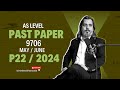 As level Accounting 9706 P22 M/J 2024 yearly Past paper solution