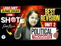 Unit -2 Political Thought(ONE SHOT ) Revision |UGC NET Political Science June 2026 | By Poorti Ma'am