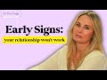 EARLY SIGNS YOUR RELATIONSHIP (PROBABLY) WON'T LAST!! | DR. KIM SAGE