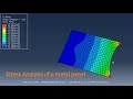 Abaqus | Stress analysis of a metal plate/panel