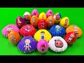 Cleaning Pinkfong Rainbow Eggs SLIME, Hogi Seashell with CLAY Coloring! Satisfying ASMR Videos
