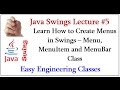 Learn How to Create Menus in Swings – Menu, MenuItem and MenuBar Class