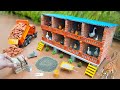 Diy Mini Tractor Making Livestock Penmaking with Bricks Science Project  | @MinMinTractor