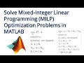 Solve Mixed-Integer Linear Programming (MILP) Optimization Problems in MATLAB