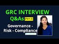 GRC Interview Questions and Answers | Governance, Risk and Compliance Interview Questions | Part 1