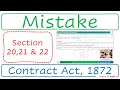 Section 20, 21 \u0026 22 Mistake | Contract Act, 1872 (BL083)