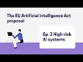 Ep.2  EU Artificial Intelligence Act Proposal - high-risk AI systems