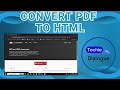 How to Convert PDF to HTML