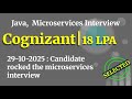 Cognizant Microservices Interview