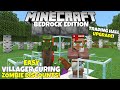 Minecraft Bedrock: (Broken) EASY Villager Curing \u0026 Zombie Discounts! Villager Trading Hall Upgrade!