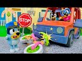 BLUEY Police Officer Learns Car Safety Rules - Safety Lessons For Kids | Bluey Pretend Play Stories